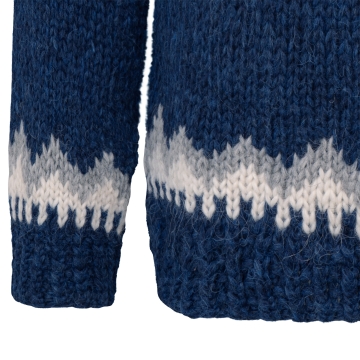 Handgestrickter Islandpullover - Blau