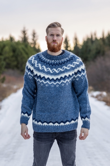 Islandpullover - Handgestrickt in Island - A = 79 cm, B = 60 cm, C = 54 cm