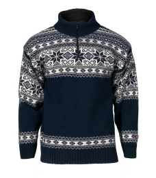 Norweger Pullover Schneeflocke - blau