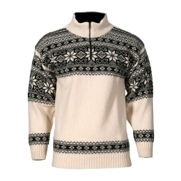Norweger Pullover Schneeflocke - weiß